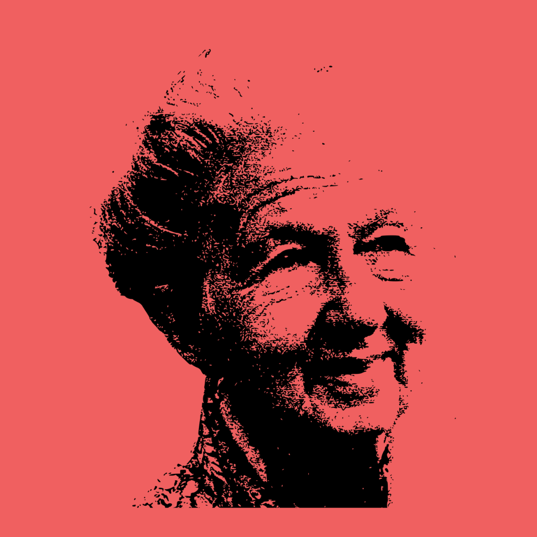 silhueta na cor preta da escritora Cora Coralina